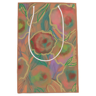 Wild Roses Multicolored Medium Gift Bag