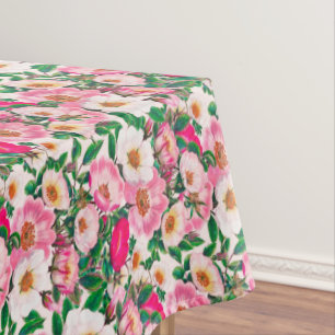 Wild Roses Pattern Design Tablecloth