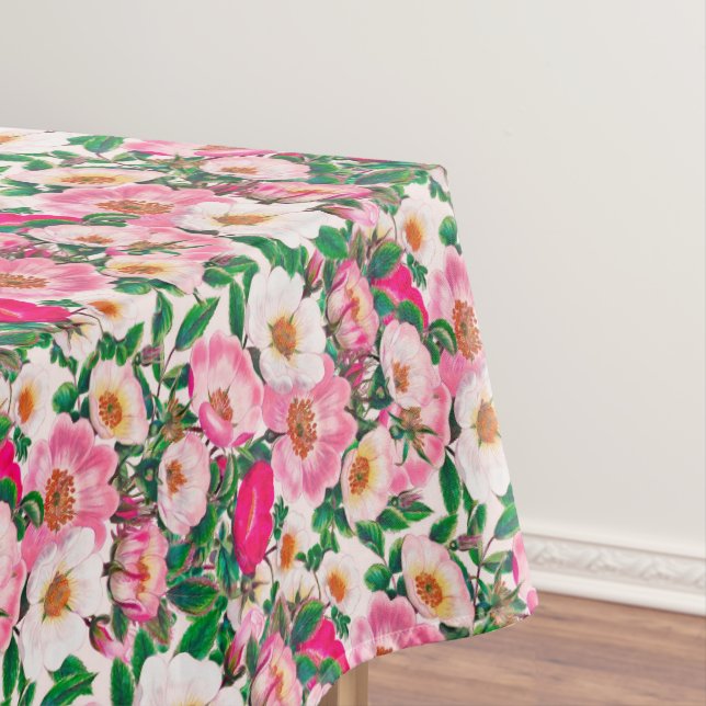 Wild Roses Pattern Design   Tablecloth (In Situ)