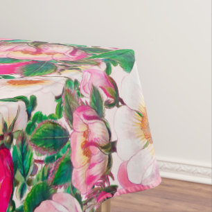 Wild Roses Pattern Tablecloth