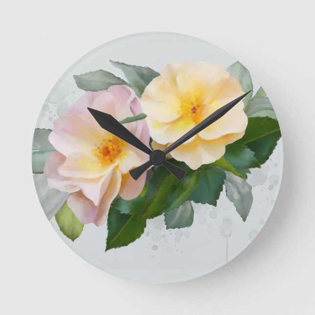 Wild roses round clock (Front)