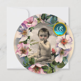 WILD ROSES ,STORK BOY BABY SHOWER PHOTO TEMPLATE