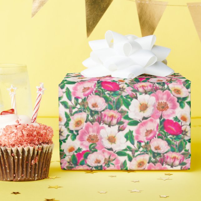 Wild Roses Wrapping Paper (Birthday Party)