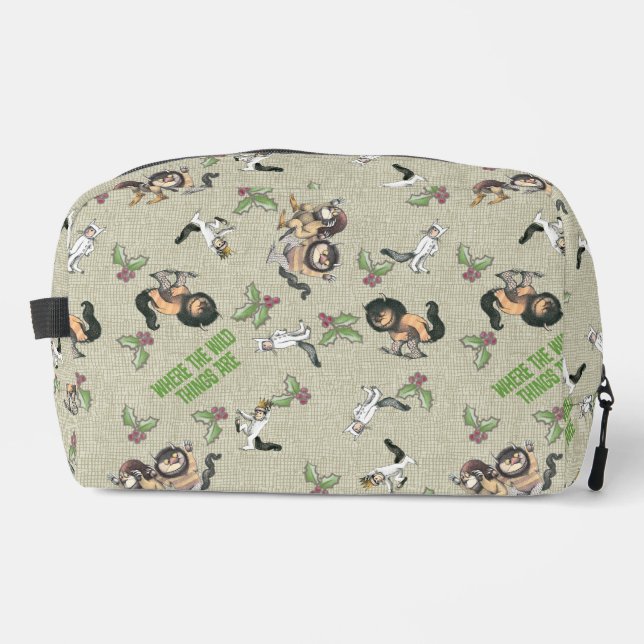 Wild Rumpus Holiday Pattern Dopp Kit (Front)