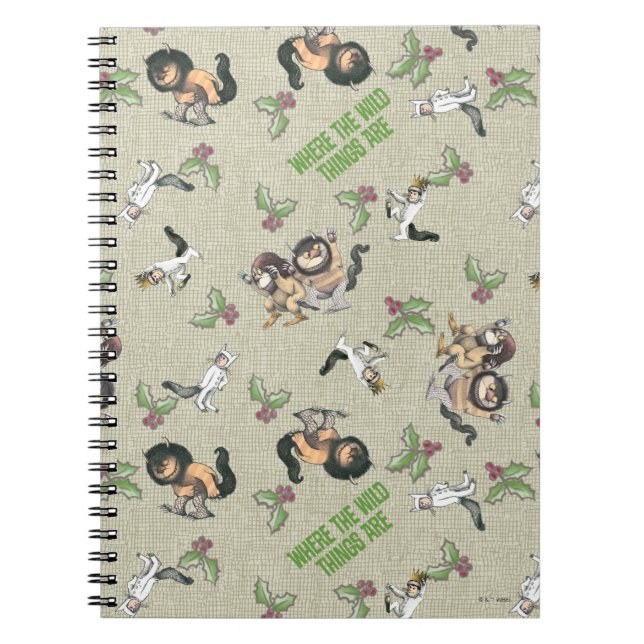Wild Rumpus Holiday Pattern Notebook (Front)