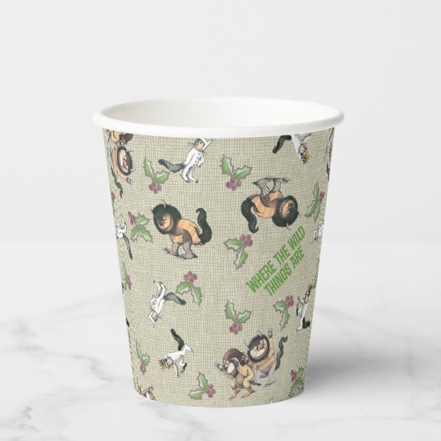 Wild Rumpus Holiday Pattern Paper Cups (Front)