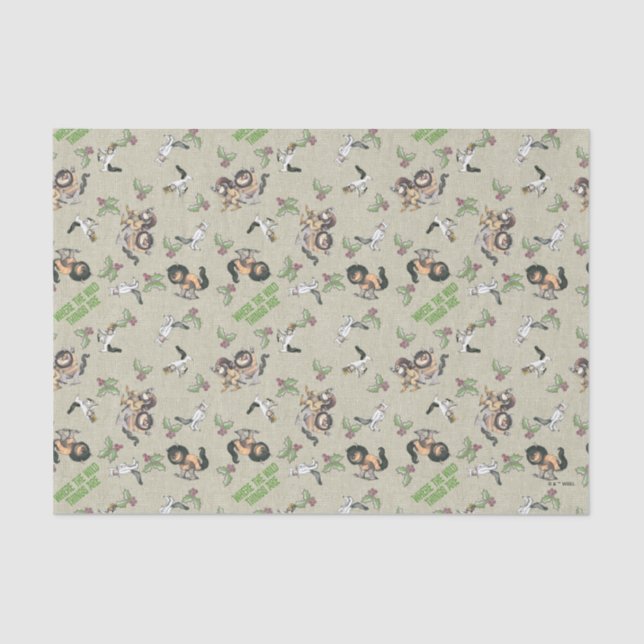 Wild Rumpus Holiday Pattern Tissue Paper (Front)