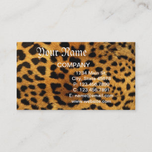 wild Safari animal black and brown cheetah print Business Card