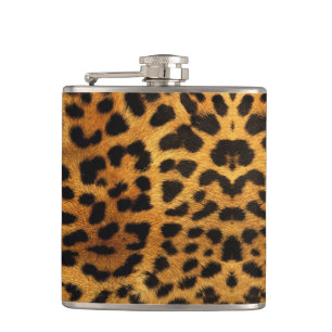 wild Safari animal cheetah girly leopard print Hip Flask