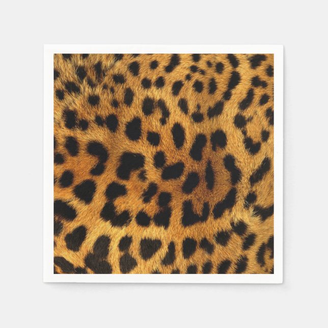 wild Safari animal cheetah girly leopard print Napkin (Front)