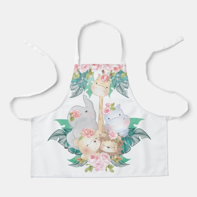Wild Safari Animals Apron (Front)