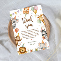 Wild Safari Animals Baby Shower Gender Neutral