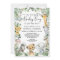 Wild Safari Animals Baby Shower Jungle Greenery