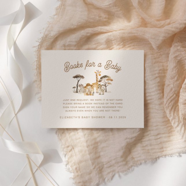 Wild Safari Animals Books for Baby Enclosure Card (Creator Uploaded)