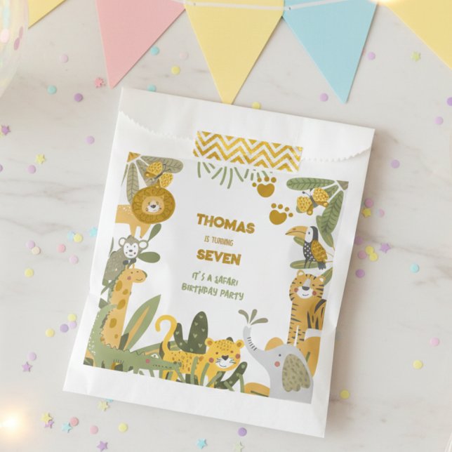 Wild safari animals  kids birthday favour bag (Creator Uploaded)