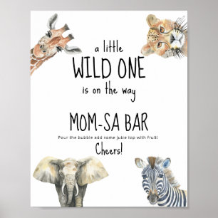 Wild safari animals - mum-osa bar poster