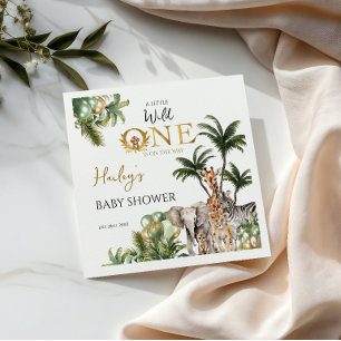 Wild Safari Baby Shower Tropical Jungle Animal Napkin