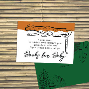 Wild Safari Cheetah Teracotta Books For Baby Enclosure Card