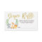 Wild safari diaper raffle ticket insert