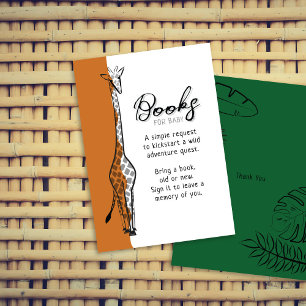 Wild Safari Giraffe Teracotta Books For Baby Enclosure Card