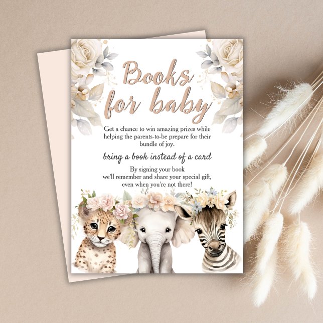 Wild Safari Girl Books for Baby Enclosure Card (Creator Uploaded)