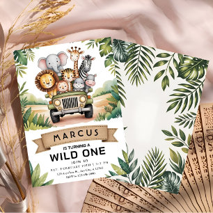 Wild Safari Jungle Party for Little One Invitation
