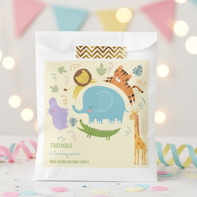 Wild safari kids birthday favour bag (Creator Uploaded)