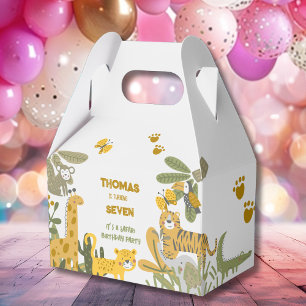 Wild safari kids birthday favour box