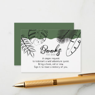 Wild Safari Leave Fern Green Books For Baby Enclosure Card