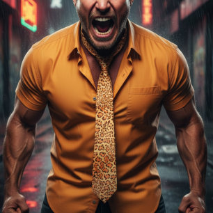 Wild Safari leopard Print Tie