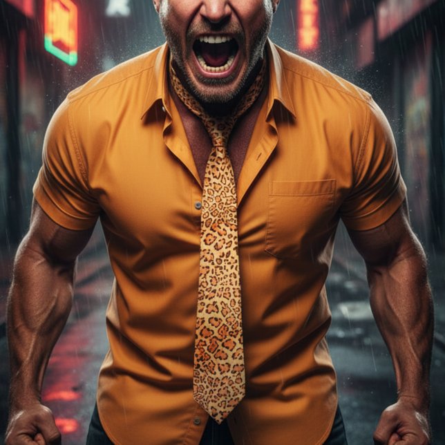 Wild Safari leopard Print Tie (Creator Uploaded)