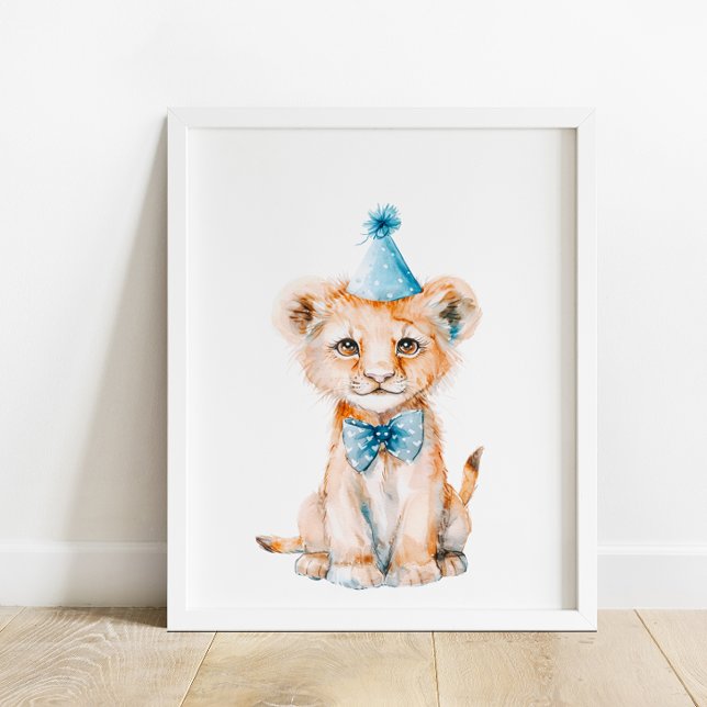 Wild Safari Party Lion Animals Birthday Poster (Creator Uploaded)