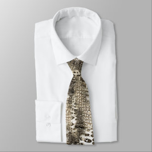 Wild Safari Snakeskin Animal Print Pattern Tie