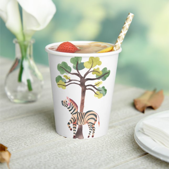 Wild Safari Zoo Birthday Paper Cups (Insitu)