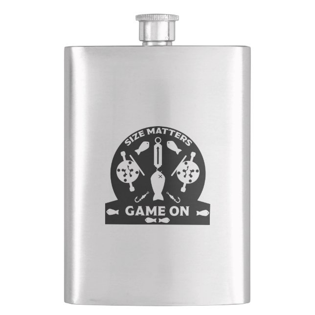 Wild Salmon Fishing Hip Flask (Front)