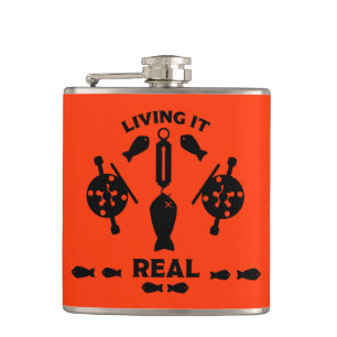Wild Salmon Fishing Hip Flask