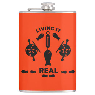 Wild Salmon Fishing Hip Flask