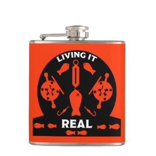 Wild Salmon Fishing Hip Flask