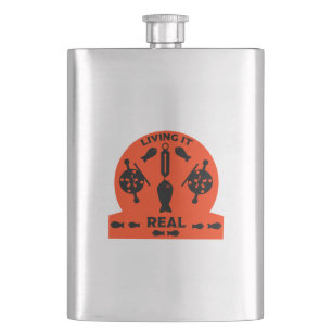 Wild Salmon Fishing Hip Flask