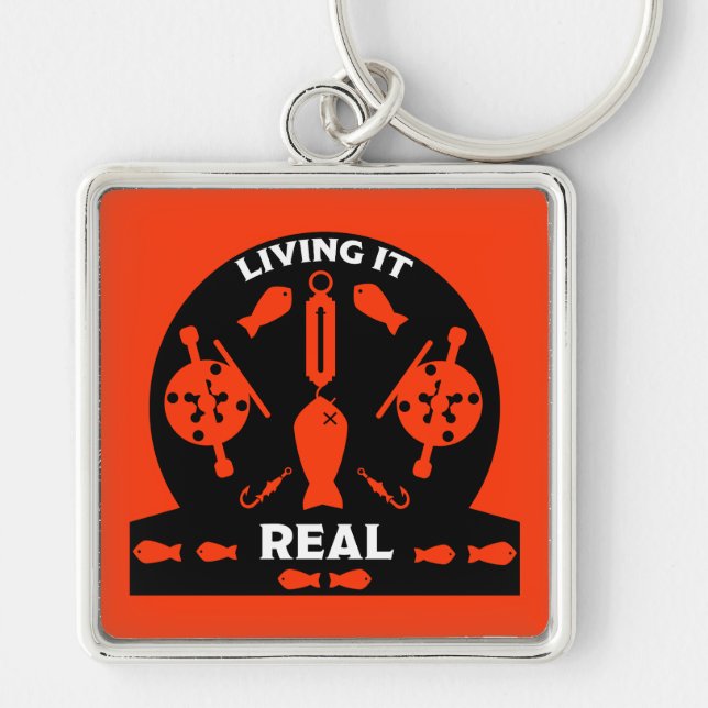 Wild Salmon Fishing Key Ring (Front)