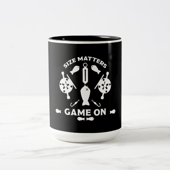 Wild Salmon Fishing Two-Tone Coffee Mug (Center)