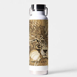 Wild Sepia Leopard Water Bottle