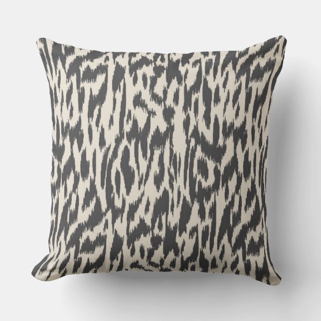 Wild Side-Black & Cream Cushion (Front)