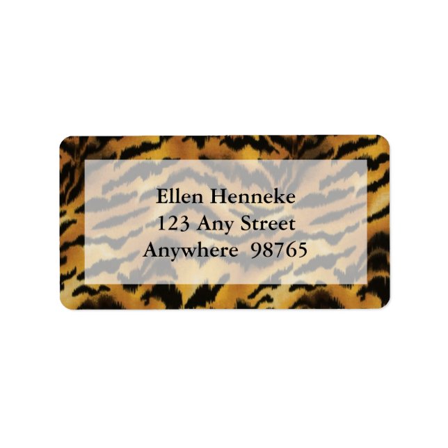 Wild Side Tiger Print Label (Front)