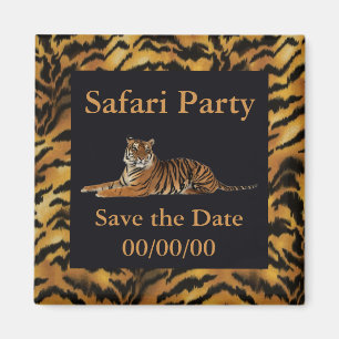 Wild Side Tiger Print Save-the-Date Magnet