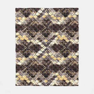 Wild Skin Watercolor Seamless Pattern Fleece Blanket