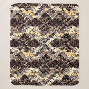 Wild Skin Watercolor Seamless Pattern Sherpa Blanket