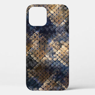 Wild Snakeskin Watercolor Seamless Design iPhone 12 Case