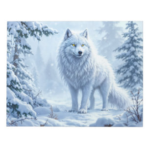 Wild snow wolf predator nature winter art notepad