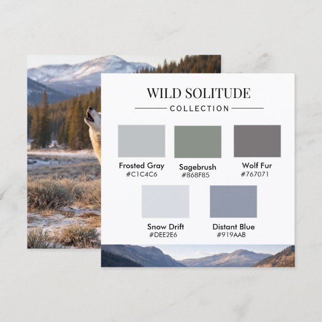 Wild Solitude Colour Palette Card (Front/Back)